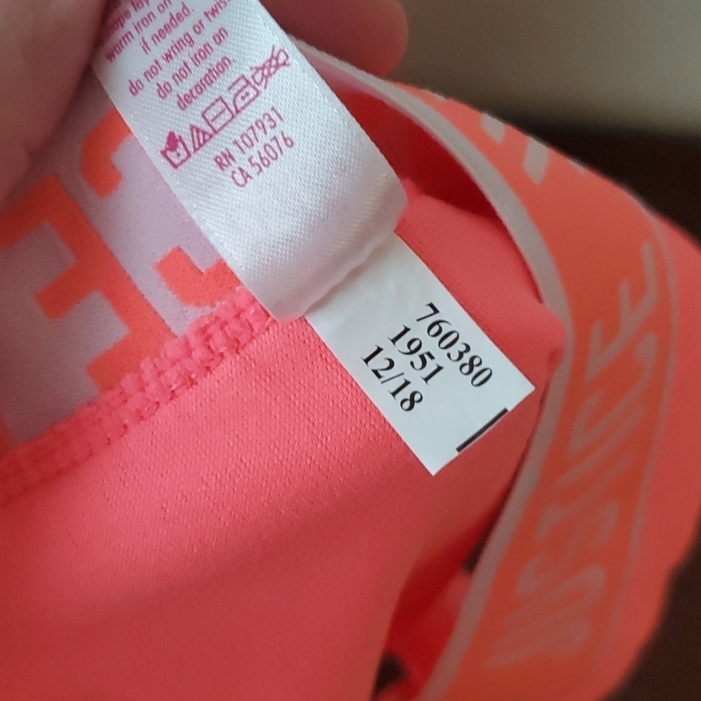 NWOT Justice neon orange 2 piece girls swim suit sz 16 🌛 - Picture 12 of 12